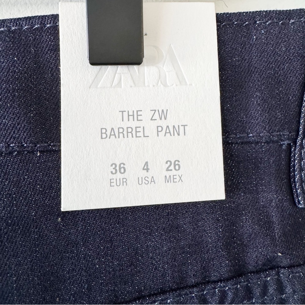 Zara Collection Barrel High Waist Jeans Size 4 - Picture 8 of 10